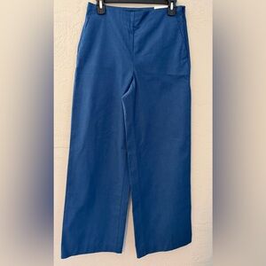 Ann Taylor High Rise Blue Trousers, Wide Leg, Sz 2 NWT